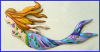 Hand Painted Metal Mermaid Art, Nautical Design, Garden Decor Garden Decor, Poolside Art, Metal Art,